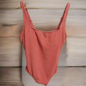 KONA SOL Swimsuit Highcut Adjustable Straps Summer Peach Women's L ( 12-14‎ )